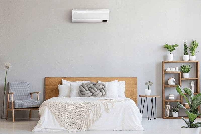 Airco en verwarming in slaapkamer